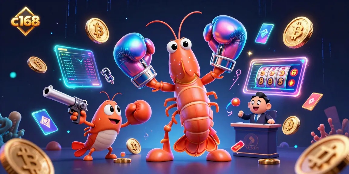 Engage with c168 by playing vibrant slot games featuring a shrimp trio in a lively underwater casino atmosphere.