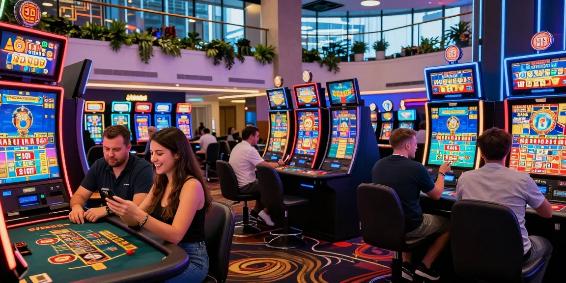 Exciting atmosphere at https://dea.org.uk showcasing diverse players enjoying credit card casinos, engaging in gaming and promotions.