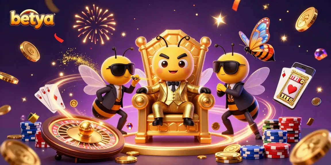 Betya's bumblebee mob boss leads a grand casino with dynamic games and winning opportunities.