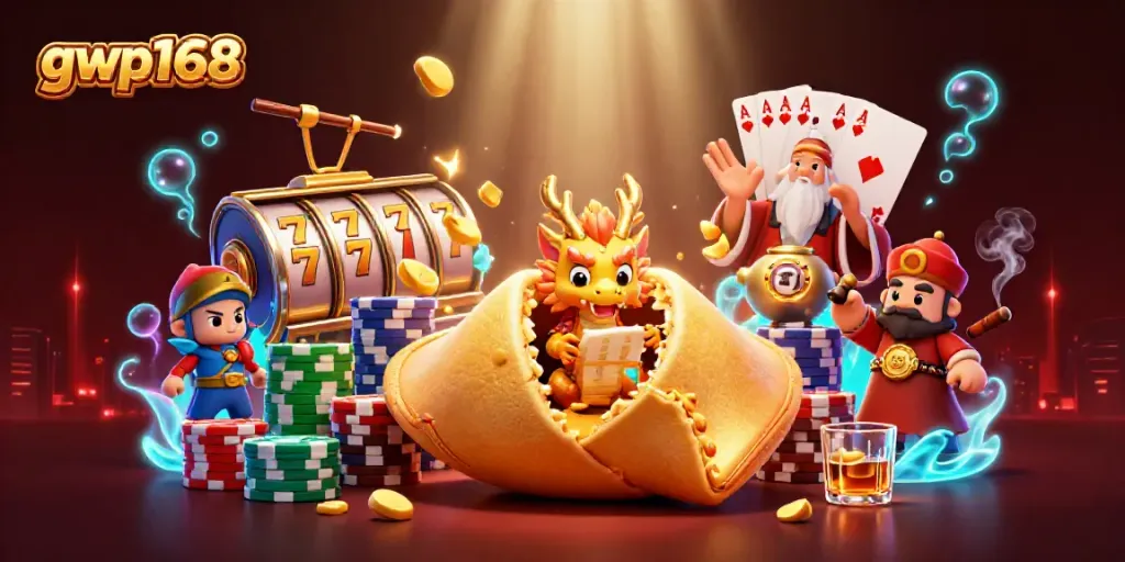 Permainan slot gacor di GWP168 dengan karakter unik dalam ilustrasi 3D yang kaya detail.