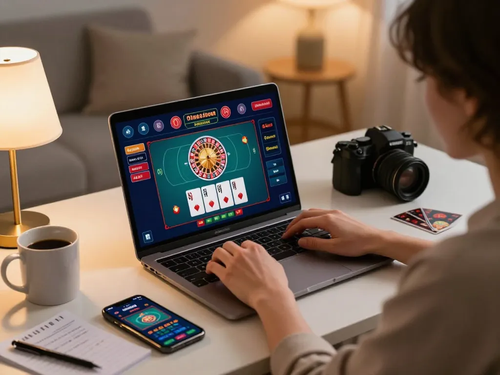 Engaging gameplay at trang chủ Net88 with vibrant online casino interface on a laptop.