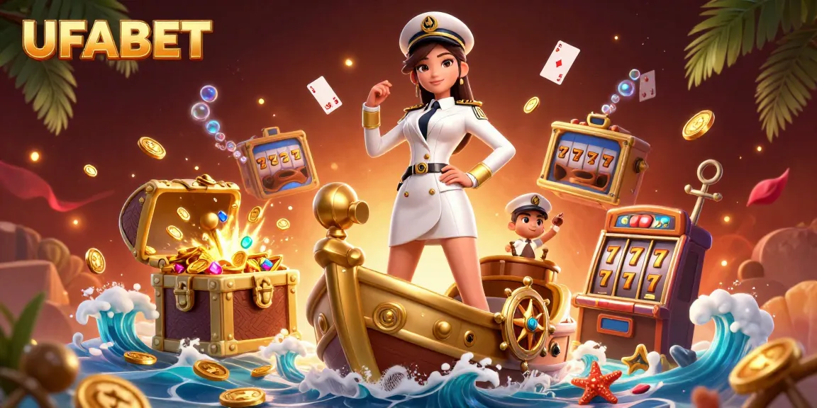 Play thrilling slot games at UFABET with our vibrant casino atmosphere, featuring unique characters and dynamic elements.