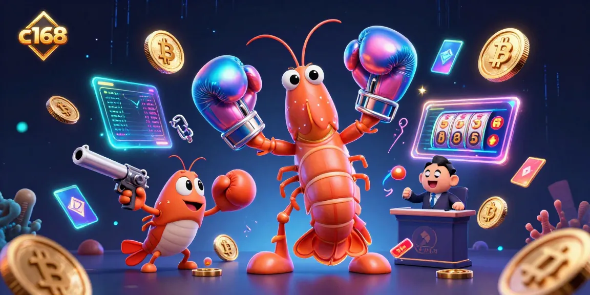 Engage with c168 by playing vibrant slot games featuring a shrimp trio in a lively underwater casino atmosphere.