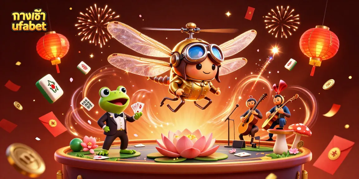 Engage with ทางเข้า ufabet by experiencing thrilling games at the lily pad casino featuring vibrant characters and casino elements.