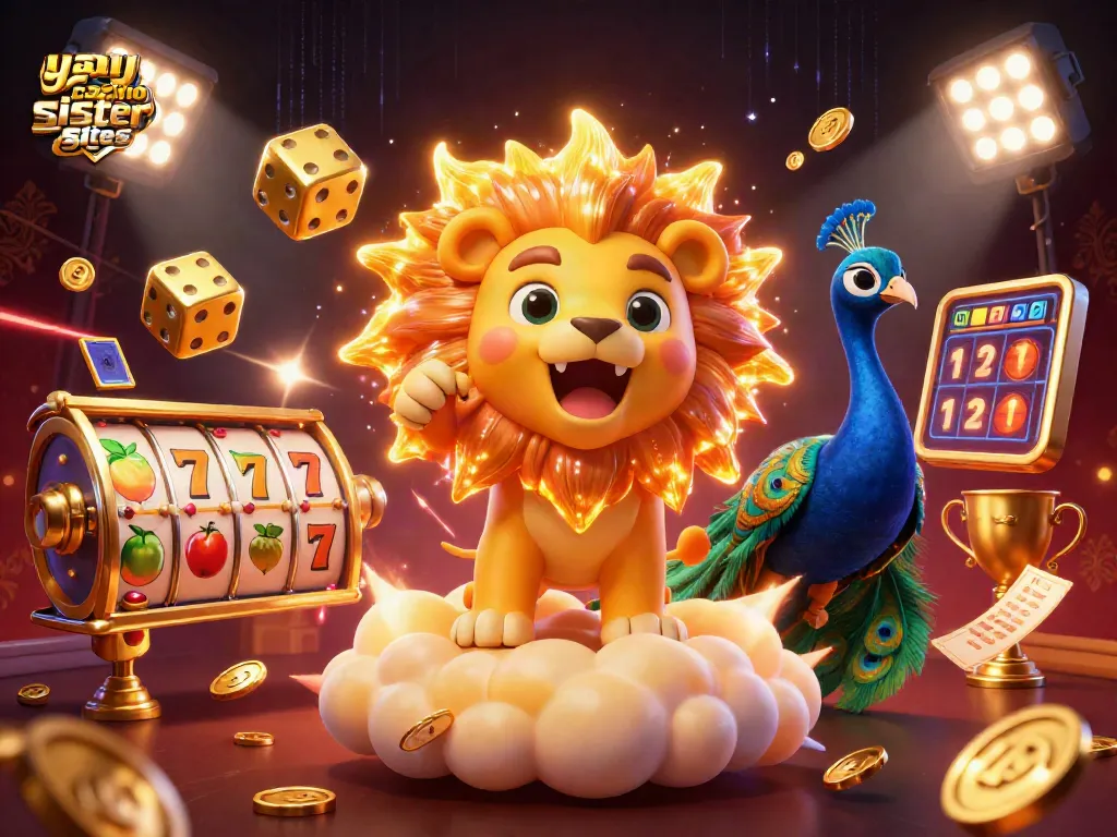 Play at yay casino sister sites with exciting slot games and vibrant casino elements in a dazzling scene.