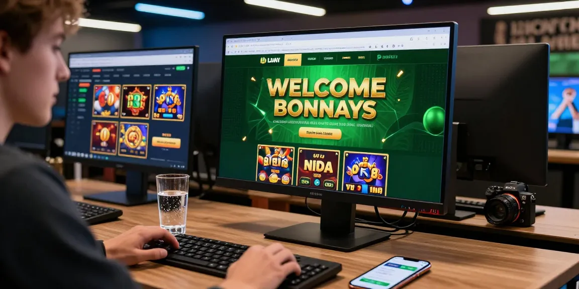 Engaged user enjoying online casinos that accept credit cards with vibrant game selection and secure banking options.