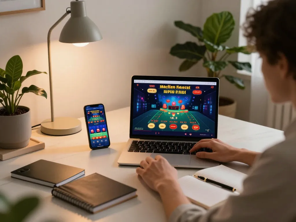 Experience thrilling gameplay with fly88mb on a cozy home setup for online casino gaming