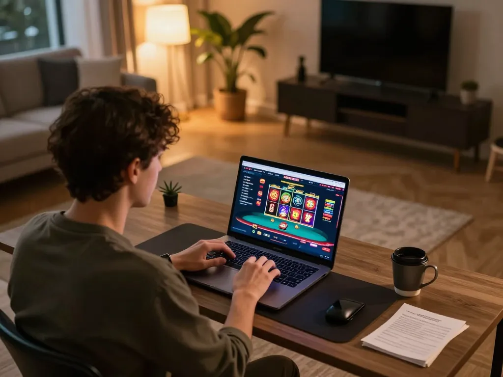 Engaging in strategic online casino gaming at home using m121, focused on maximizing odds