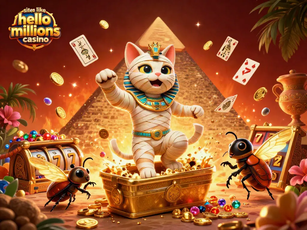 Play exciting games and win prizes at sites like hello millions casino featuring a colorful casino atmosphere.