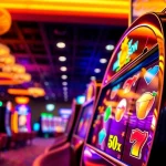 Menangkan Slot Game dengan layar interaktif dan suasana kasino yang ceria.