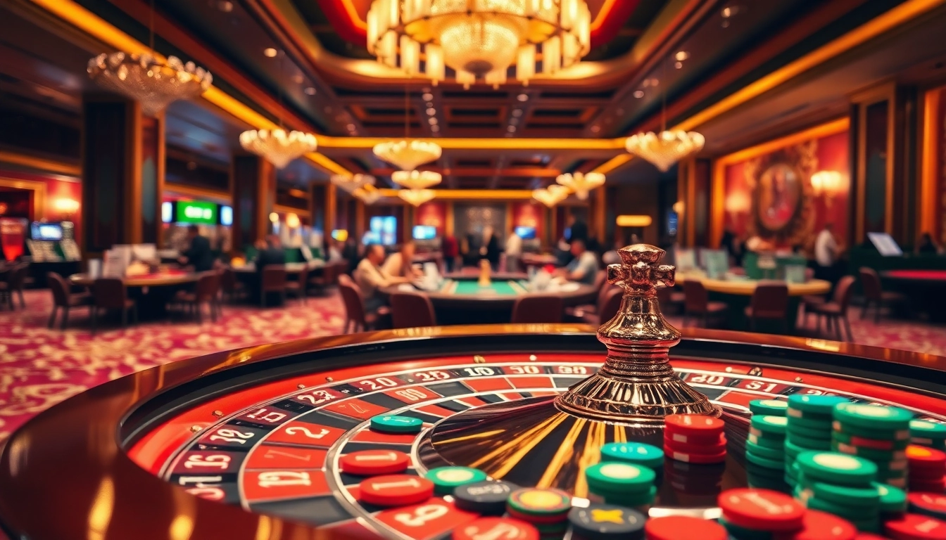 Join the excitement at this vibrant casino roulette table with dynamic gameplay.