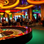 Experience the thrill of KKWIN with players engaging at a luxurious casino roulette table.