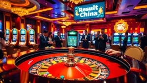 Engage with thrilling casino action - Result China showcased on vibrant gaming tables.