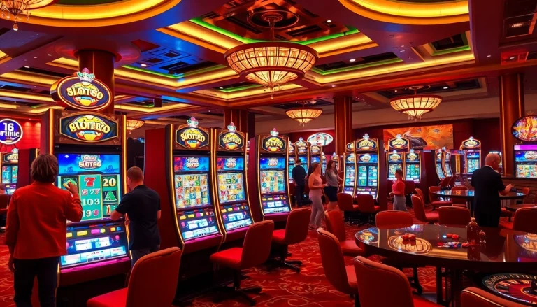 Experience the excitement of slot88 machines in a luxurious casino atmosphere.