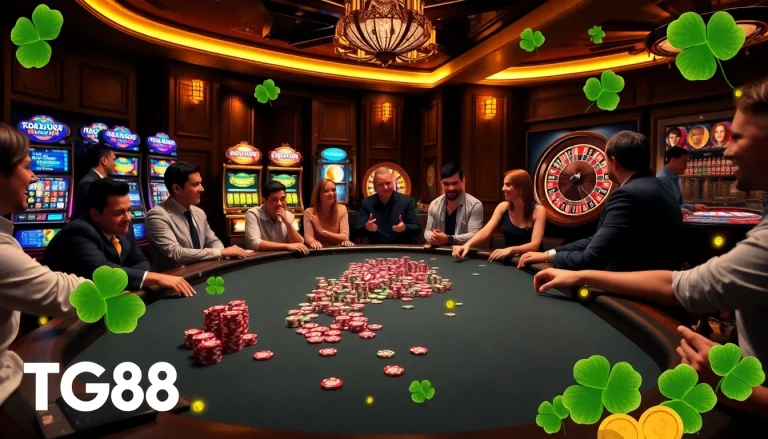 Experience the thrill of tg88 sale at an elegant poker table surrounded by excitement.